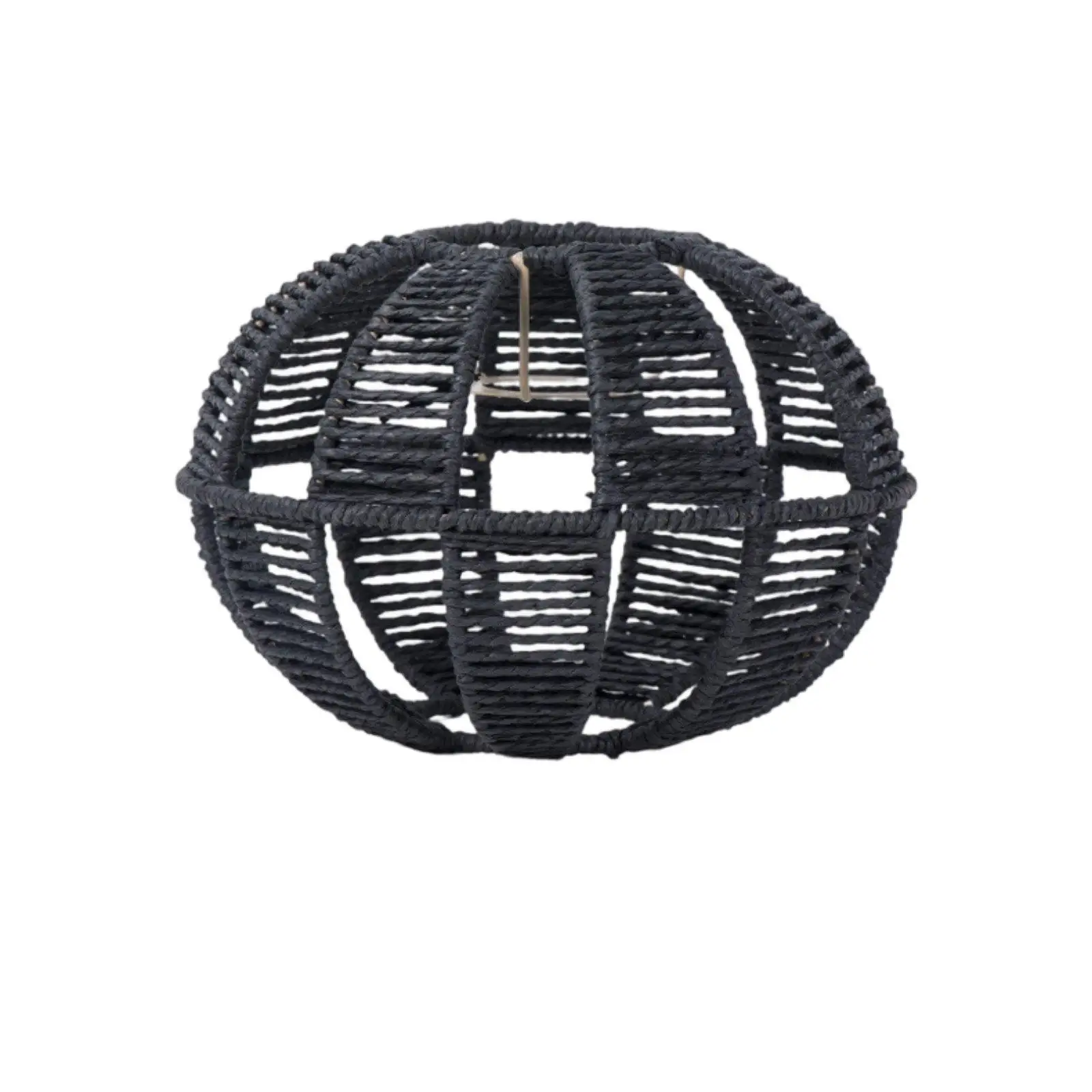 Handwoven Paper Rope Woven Lampshade Rattan Style Pendant Light for Cozy Home Decor Globe Ceiling Lamp Fixture