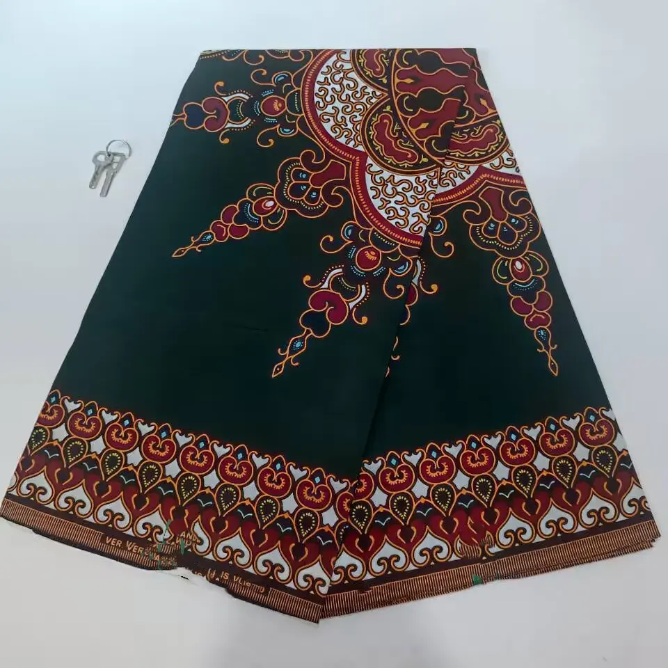 Real African 100% Cotton Veritable Wax Ankara Print Fabric Textile For Dress Dutch Dye Block For Fabrics 6 Yards Sewing