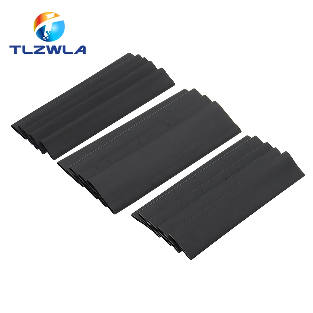 127Pcs Black Weatherproof Heat Shrink Sleeving Tubing Tube Assortment Kit Electrical Connection Electrical Wire Wrap Cable