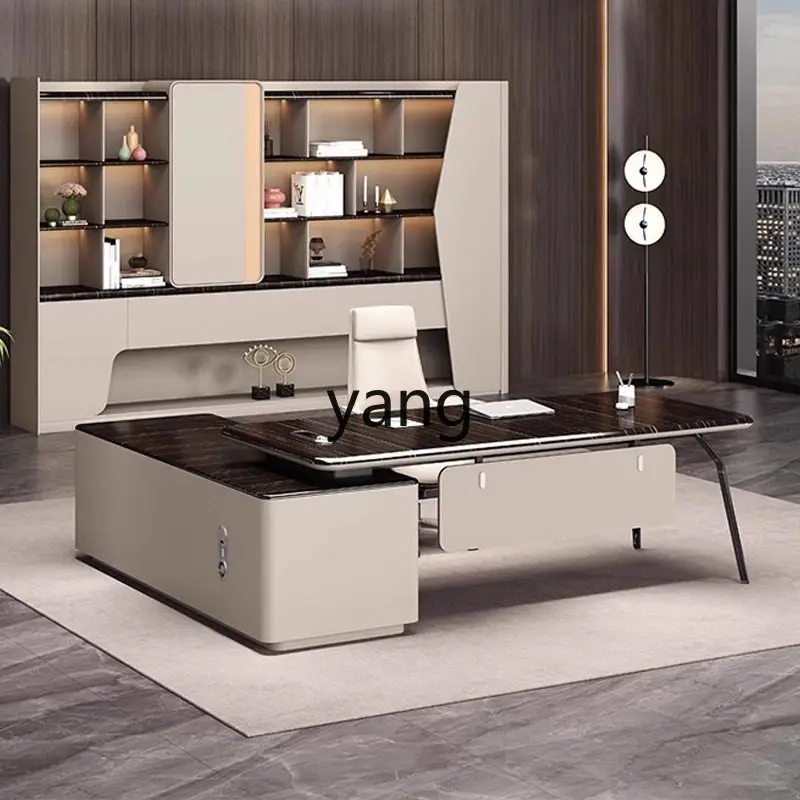 

LMM light luxury boss table president table boss desk chair