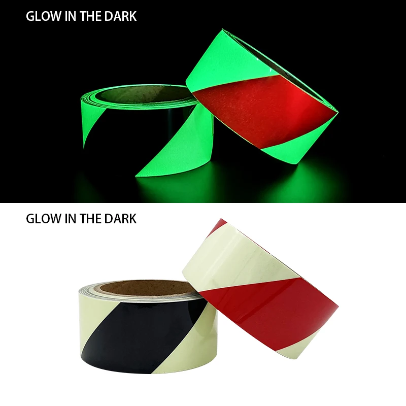 VOOFENG Glow in Dark Tape Photoluminescent Luminous Sticker Print Stripe Stages Home Decoration Warning Marking Tape