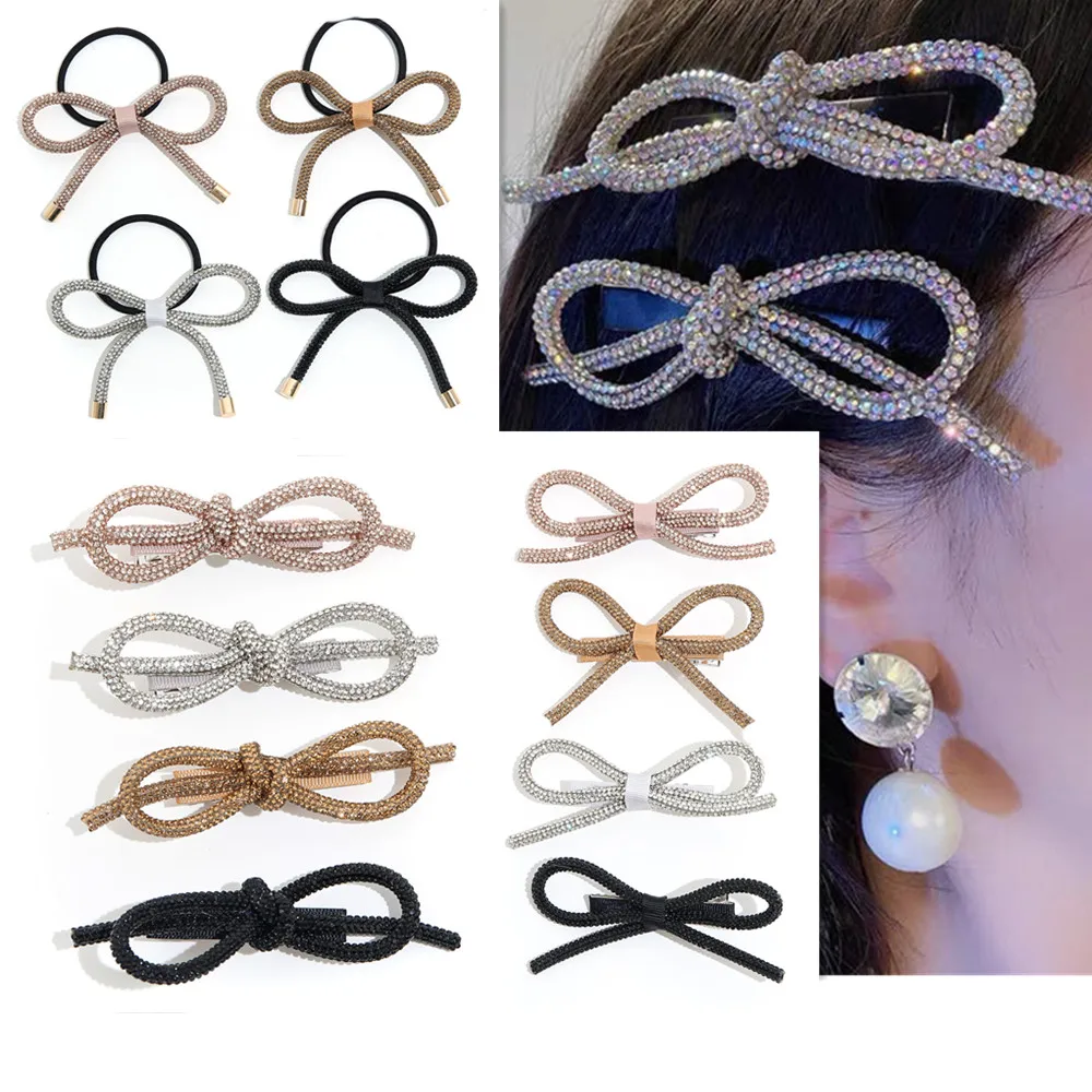 2szt duże srebrne kokardy do włosów klipy Vintage Bowknot szpilka śliczne dziewczyny Barrettes stroik akcesoria do stylizacji włosów