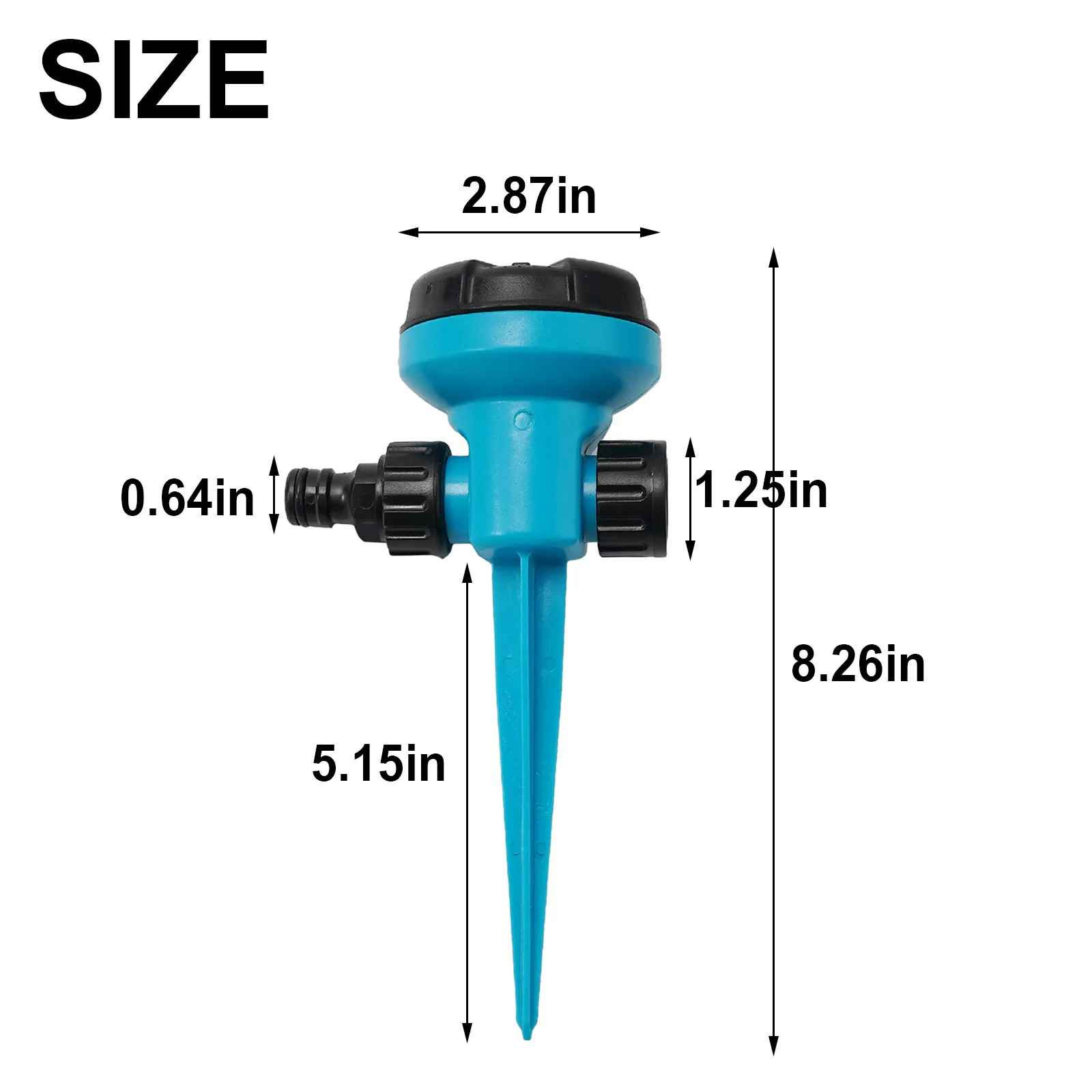 Automatic Lawn Sprinkler with 360 Degree Rotation Water Saving Design and Stable Construction for Various Outdoor Uses