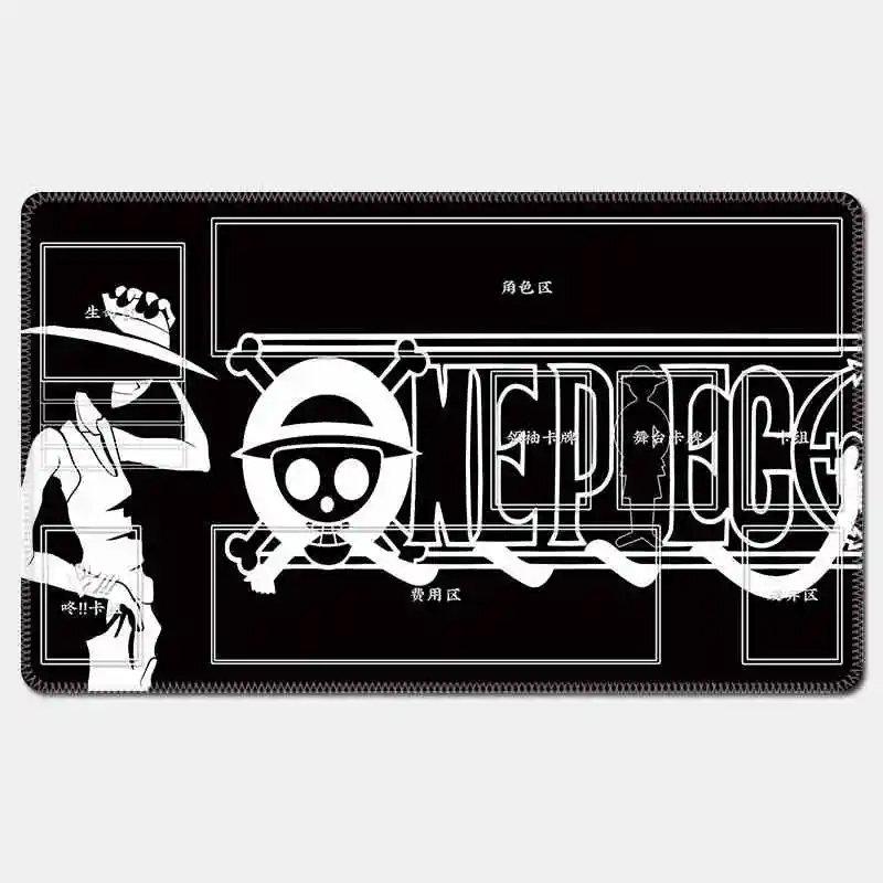 600X350X2Mm One Piece Luffy Card Battle Table Mat Opcg Zoro Robin Ace Single Player Board Game Card Battle Mat Anime Gift