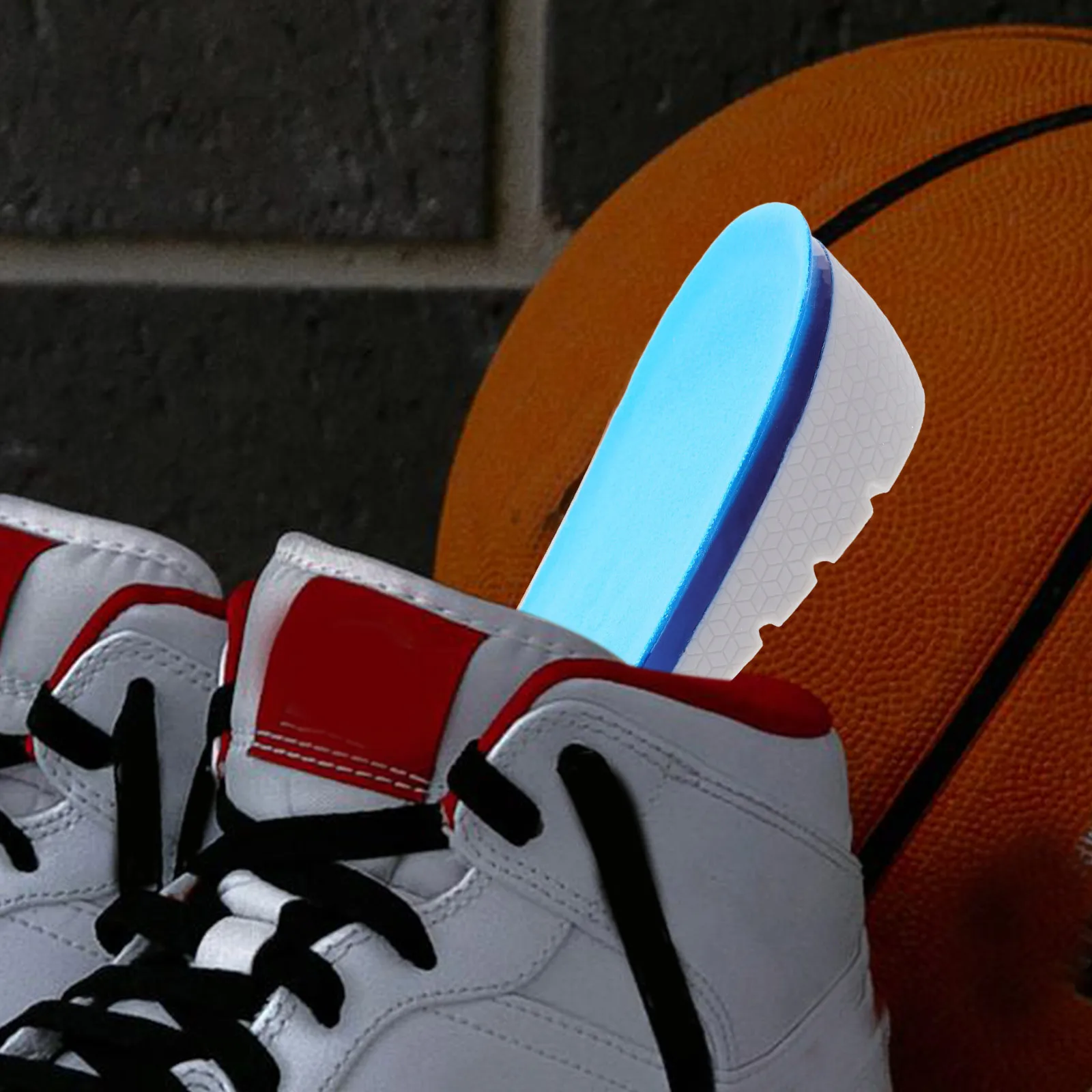 

1 Pair Half Size Increased Insole Self-Adhesive Height Increase Shoe Insert For Men Women Invisible Non-Slip Silicone Lifting