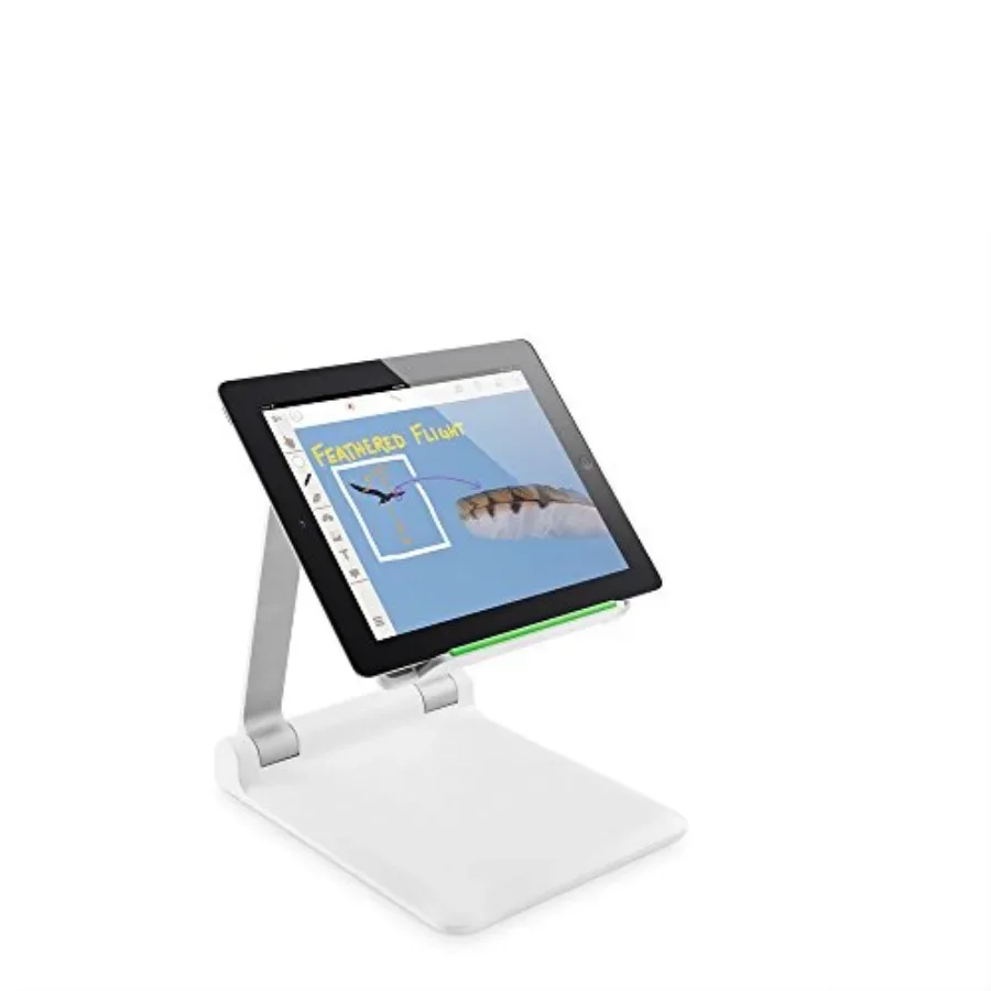 

Tablet Stage - Adjustable Aluminum Stand for Presentations Classrooms - Black - Sturdy, Lightweight, and Universal Compatibilit