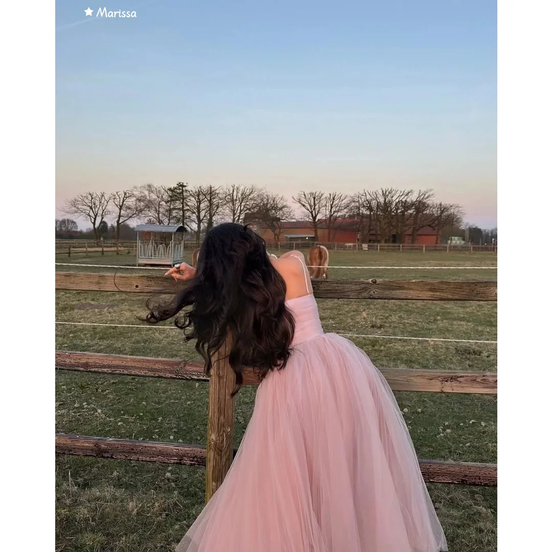 マリッサ恋人ピンクのイブニングドレス女性エレガントな女性のドレス結婚式のパーティードレスカスタムメイド A ラインチュール夜会服