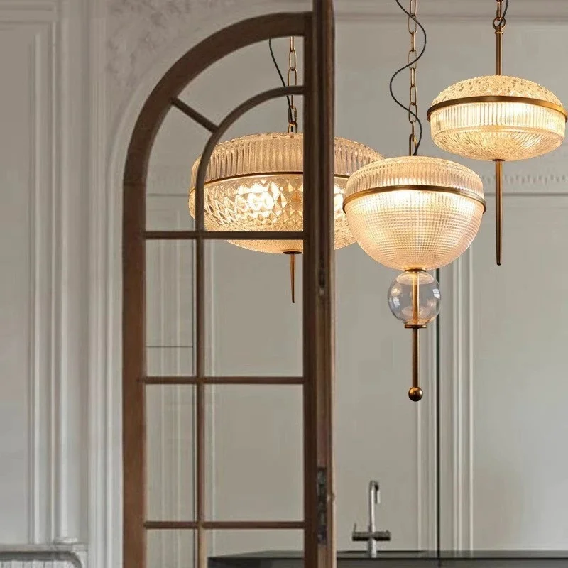 Modern Luxury Golden Glass Pendant Lamps Hotel Lobby Living Room Restaurant Bedroom Creative LED Chandeliers Home Decor Lights view 4