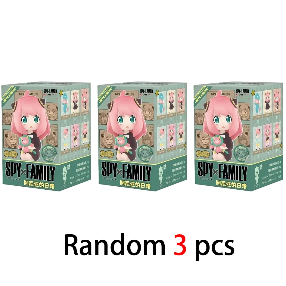 1:1 Neuauflage Spy X Family Anya Serie Blindbox Spielzeug Niedliche Figuren Puppe Mystery Box Modell Überraschungstüte für Mädchen Geburtstagsgeschenke