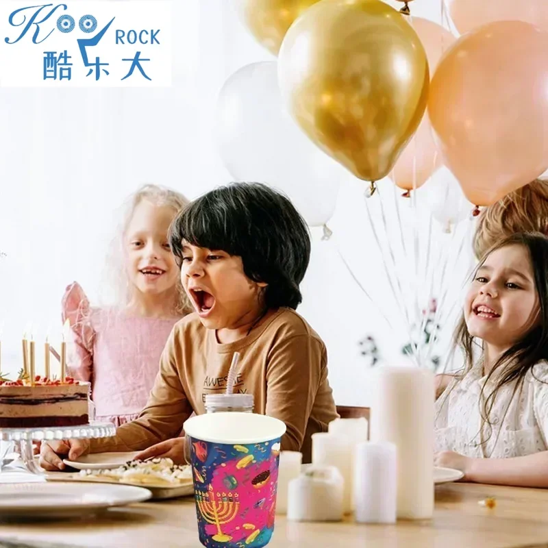 Hanukkah Theme Party and MoreDisposable paper Cups for the, jewish Passover tableware