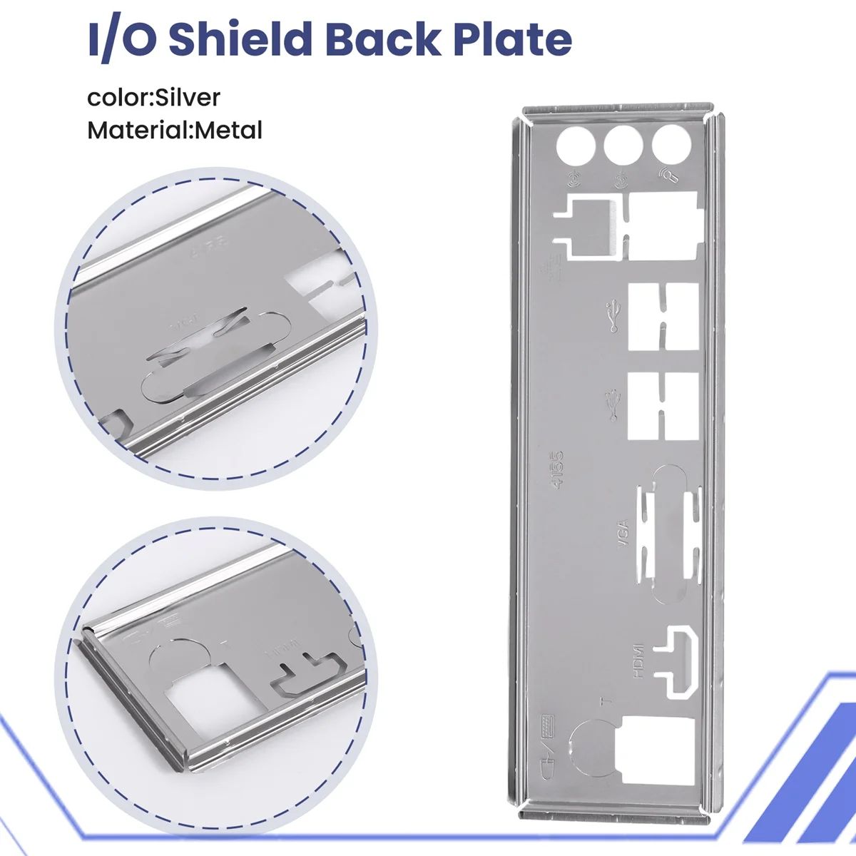 A56XQ I/O Shield Back Plate for B250C B75 12USB B75 8USB Mining Motherboard IO Baffle Chassis Bracket