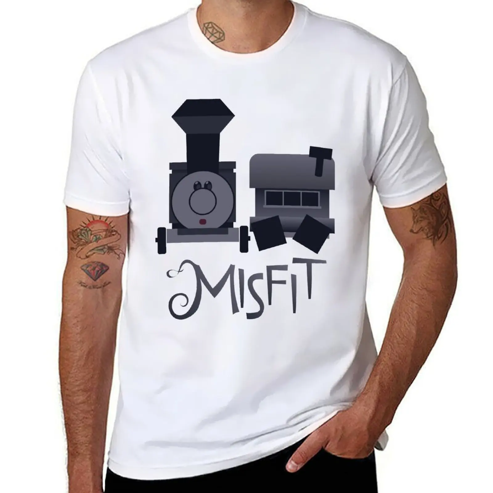 

Misfits - Square-Wheeled Caboose Train T-Shirt man t shirt cotton high quality man graphic t shirt T-Shirt
