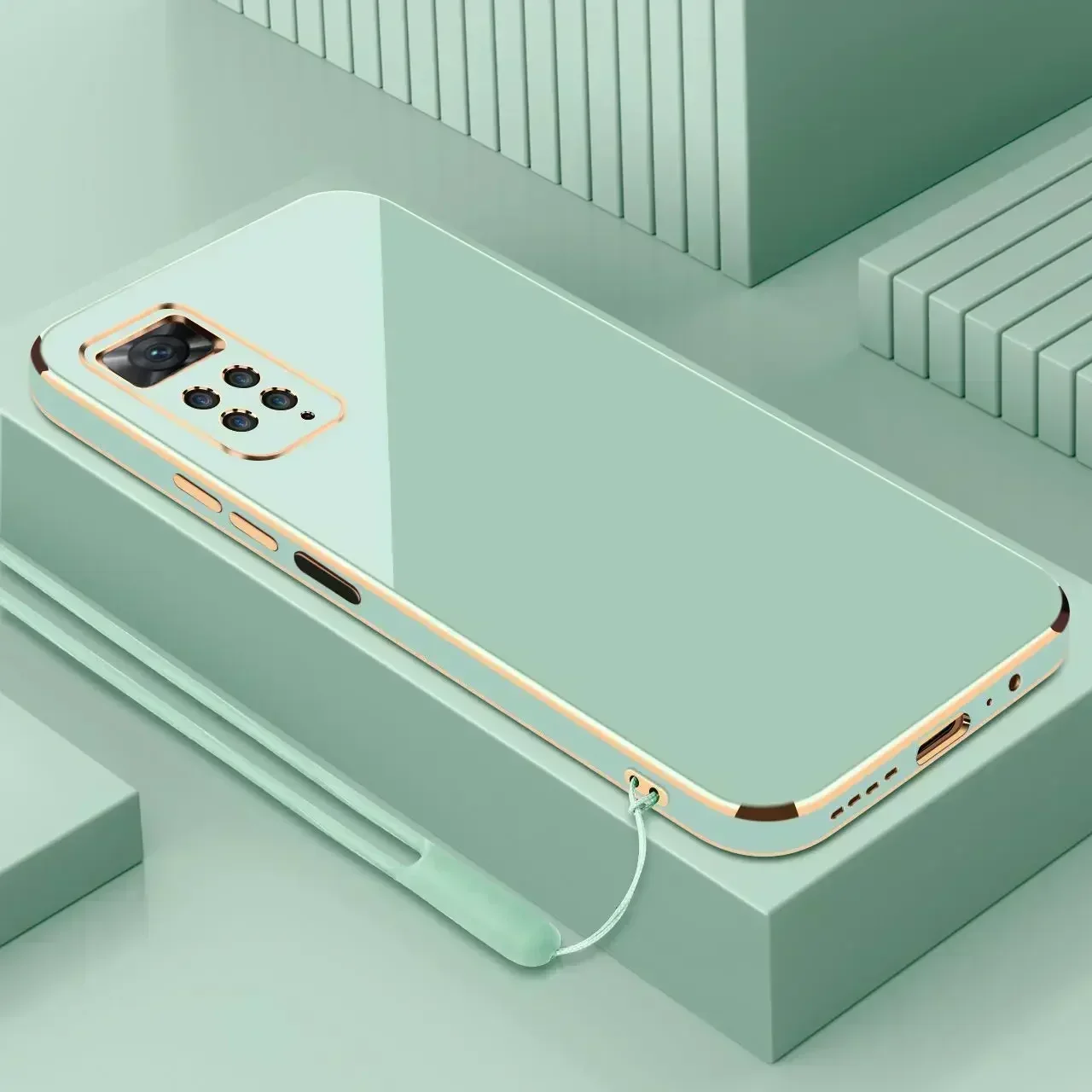 For Xiaomi Redmi Note 11S Case Redmi Note 11 Cover Redmi Note 11 4G Luxury Square Plating Phone Case Shockproof Back Cover