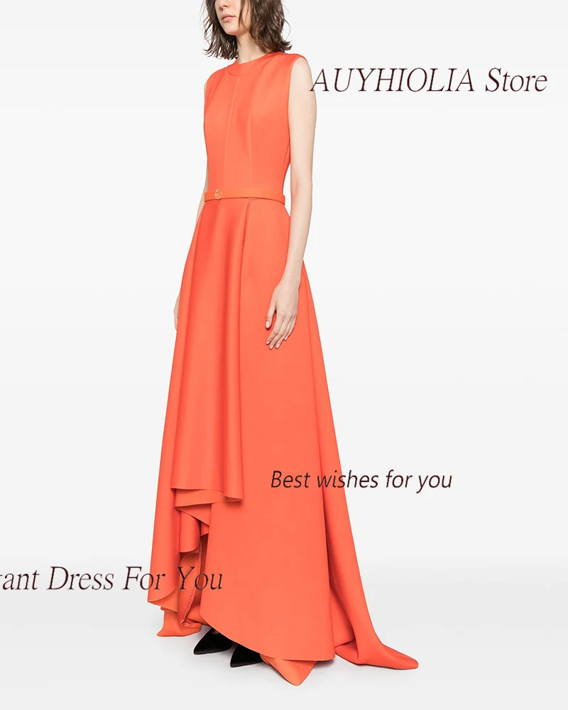 Crepe Long Evening Dresses Sexy Women 2024 정장원피스 Vestidos de festa Elegant O-Neck Floor Length Formal Cocktail Party Gown