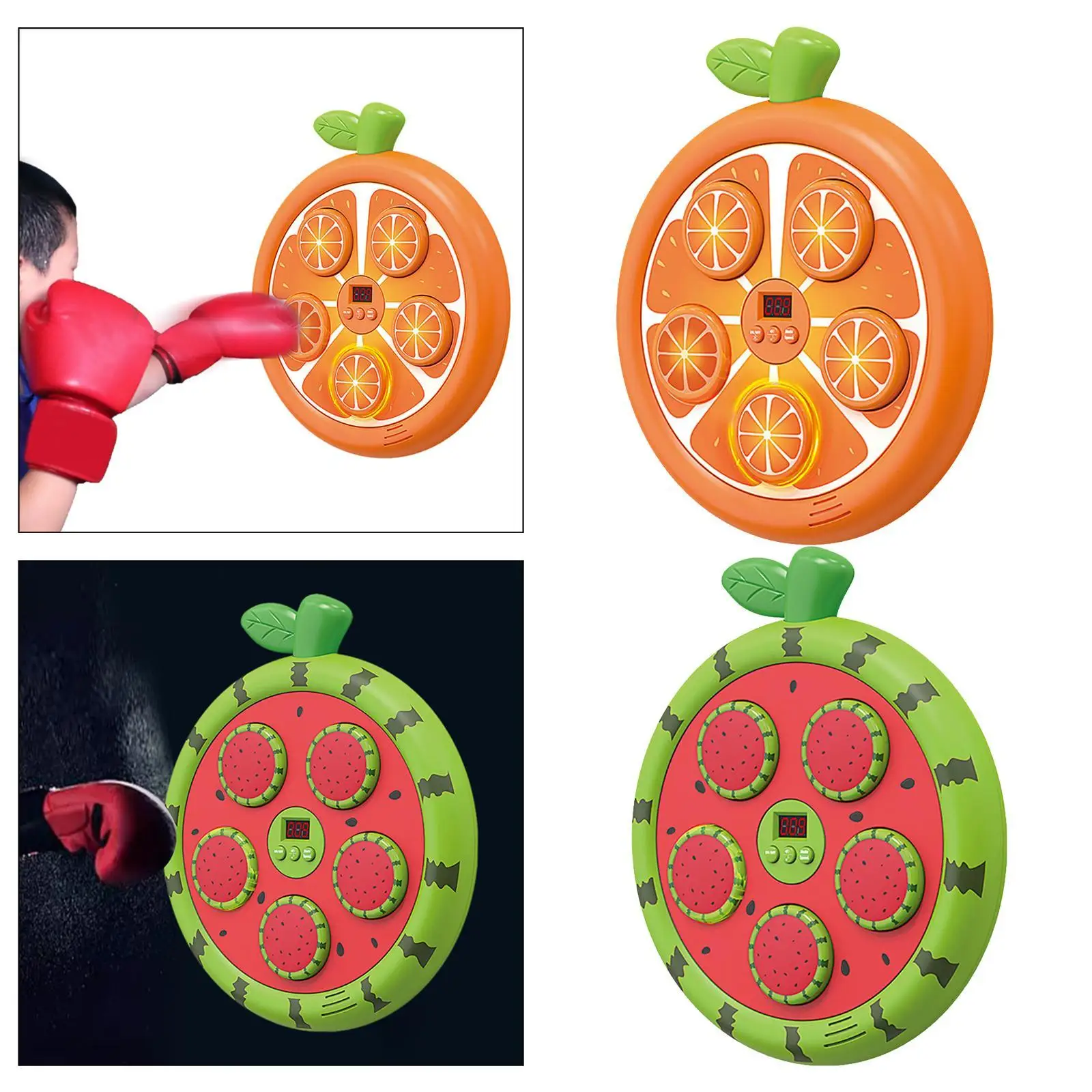 Music Boxing Machine for Children Mode Speed Adjustable Response Training Punching Pad with Light for Sports Taekwondo Home Use
