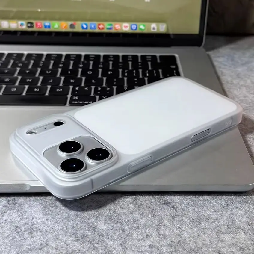 Ultradünne, matte, durchscheinende, harte PC-Hülle für iPhone 17 Pro Max Air 16 15 14 Plus 13 12, einfarbig, mattierte, schlanke Rückseite