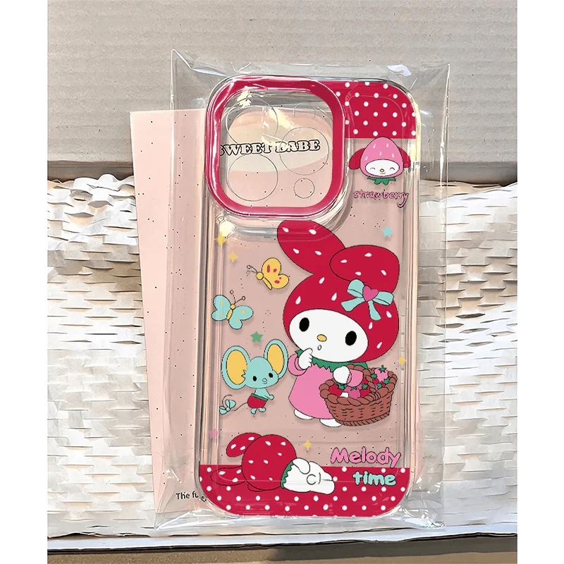 

Kawaii My Melody Sanrio Student Cute Cartoon iPhone Protective Case Phone Decor Mobile Phone Case Christmas Gifts for Kids