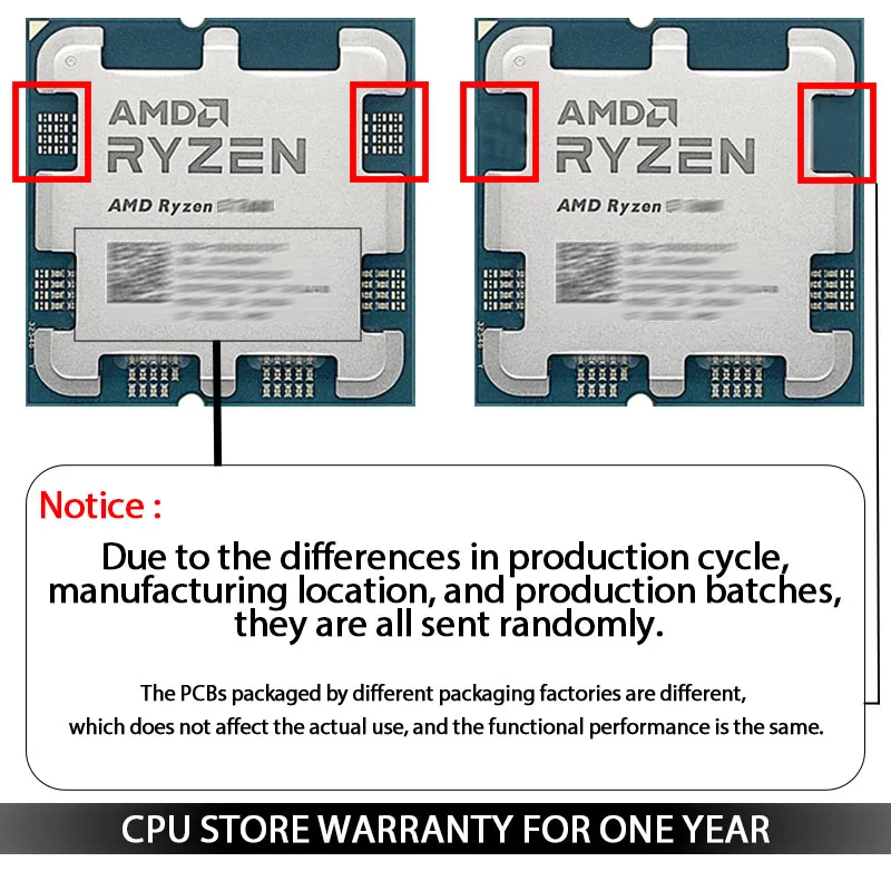 AMD Ryzen 5 7500F New CPU processor R5 7500F Socket AM5 but without cooler