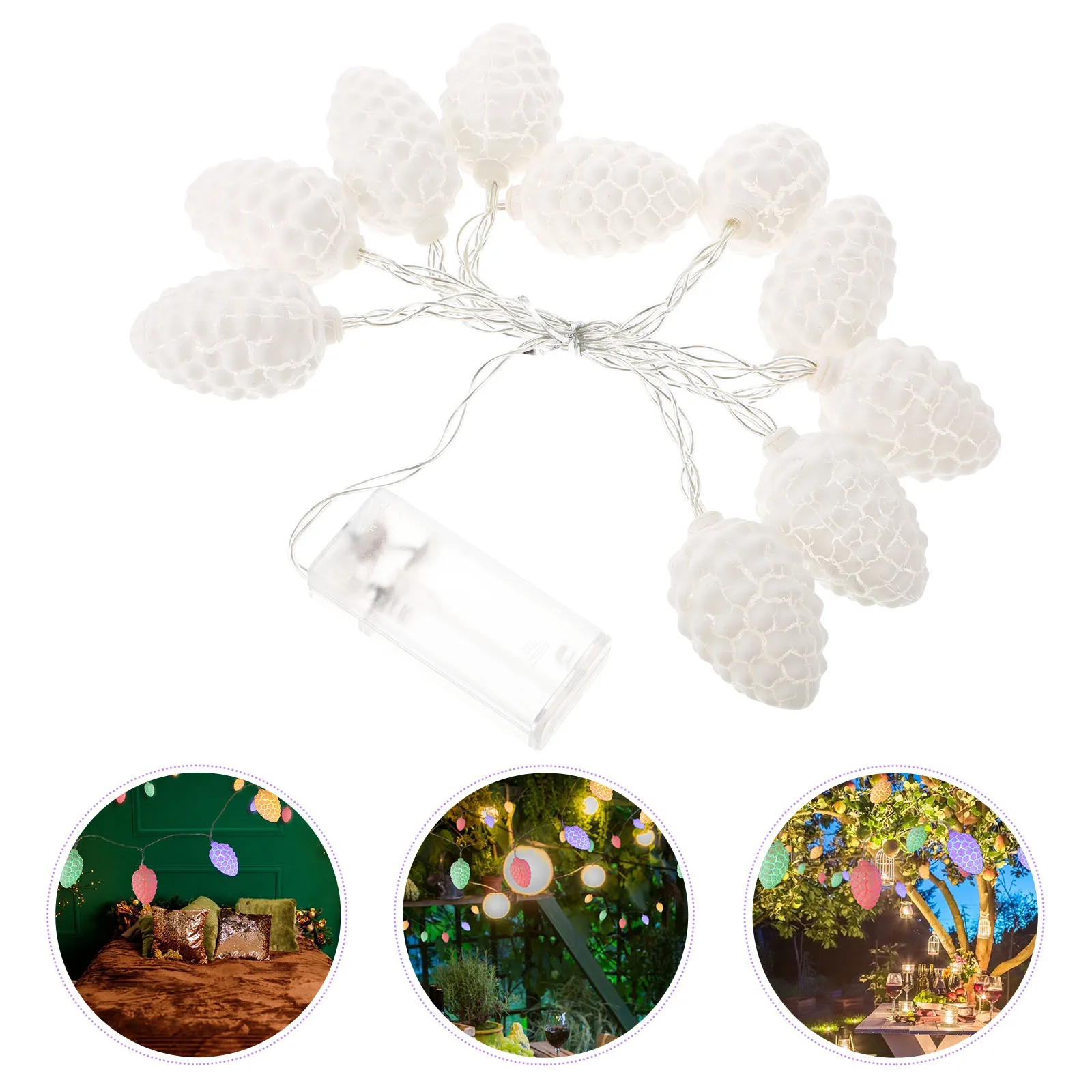 

Pine Cone String Lights Plastic Decorative LED Outdoor Party Fairy Light Strings Energy Saving Anti Rain High Quality Festival