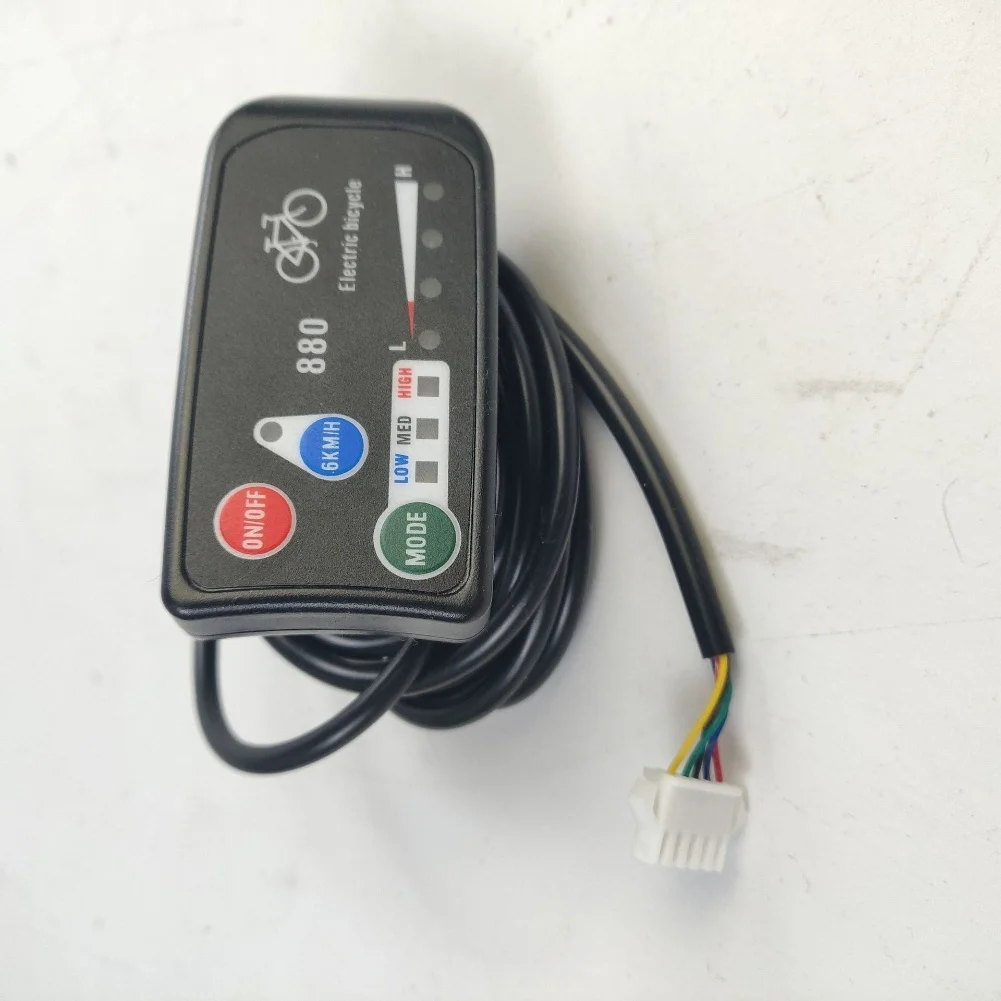 จอแสดงผล LED สำหรับจักรยานไฟฟ้า 36V 48V สำหรับจักรยานไฟฟ้า รุ่น KT LED880 พร้อมฟังก์ชันอ่านรหัสข้อผิดพลาดและติดตามระยะทาง