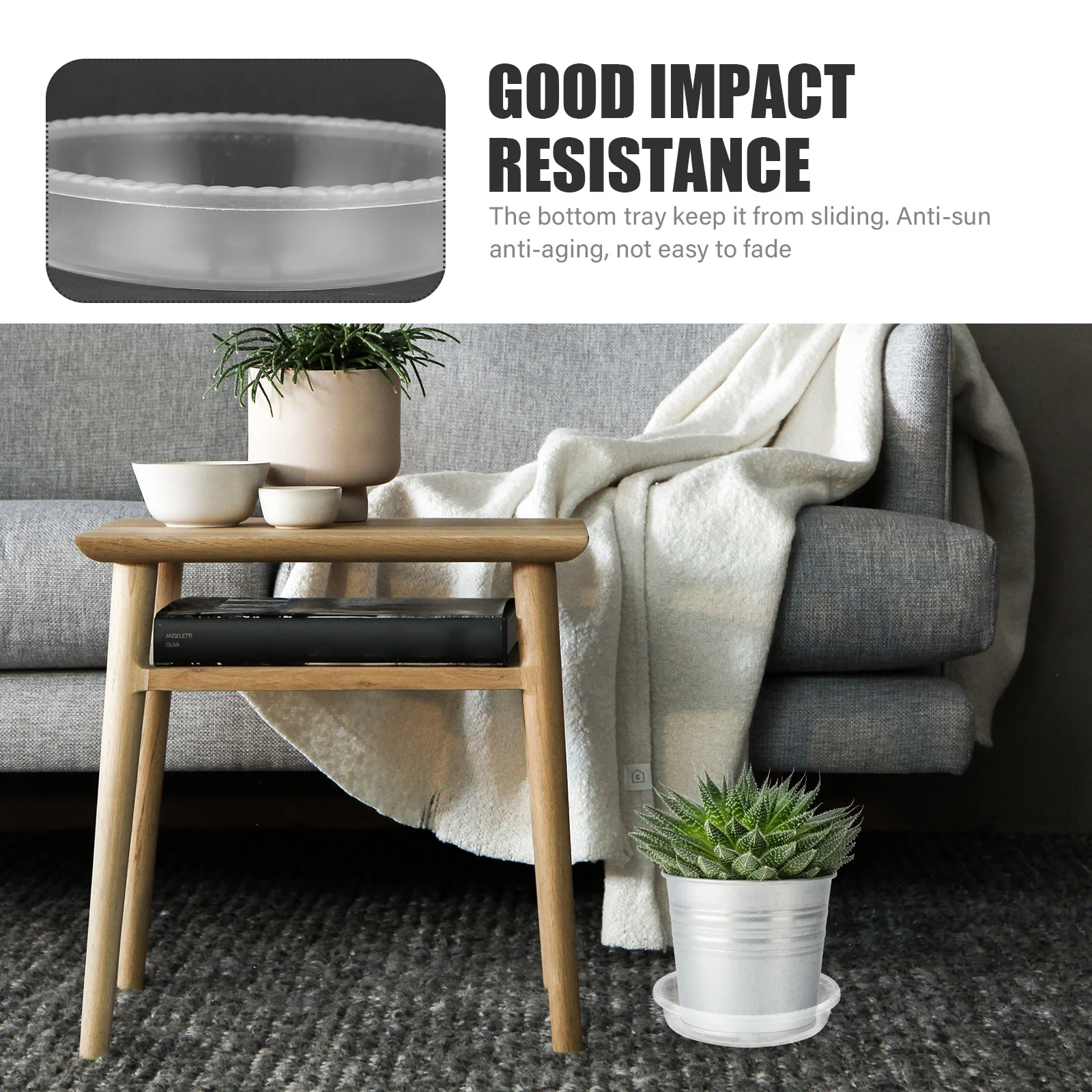 

30pcs Plastic Flowerpot Tray Round Plant Pot Trays Garden Supplies Water Holding Base Balcony Home Gardening Anti-Slip Uv