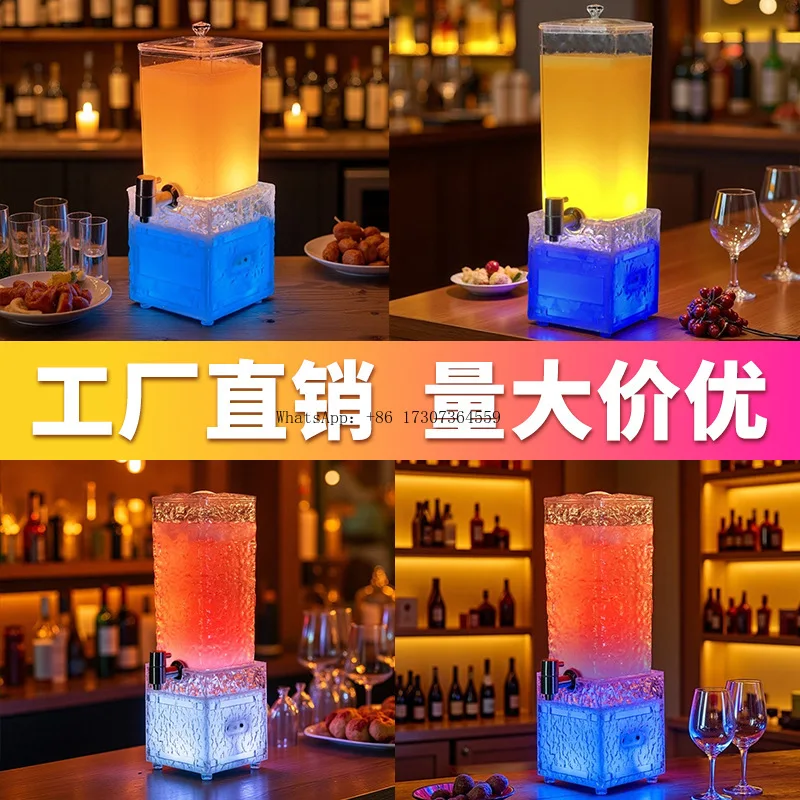 

Новая светящаяся батончик для замороженного вина, прозрачный бар, коммерческий 2-литровый светодиодный контейнер для коктейлей для напитков, 3 л, бочонок для пива для рукоделия