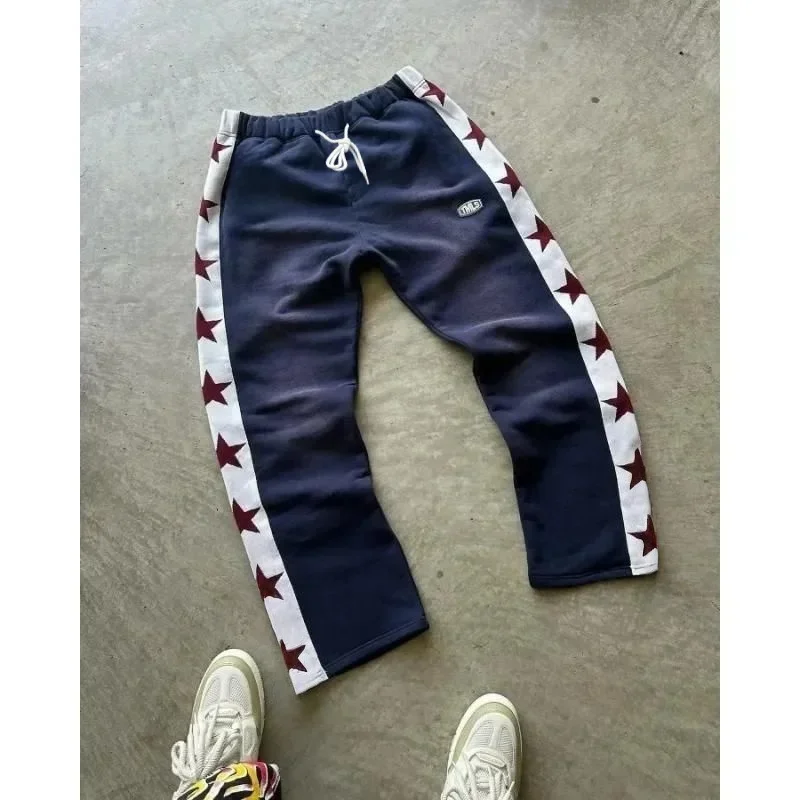 

Мужские спортивные брюки в стиле Y2K, американский ретро-стиль, в полоску, для хип-хопа, готика, повседневные, в стиле Харадзюку, вдохновленные Джокером, для женщин