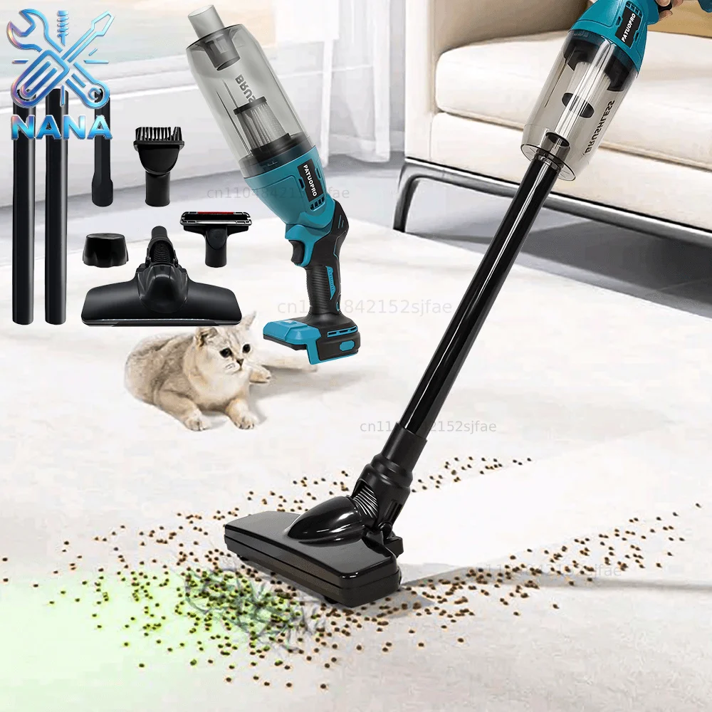 Cordless Brushless Electric Vacuum Cleaner Portable Car Keyboard Dust Pets Hair Cleaning Power Tool For 18V Battery