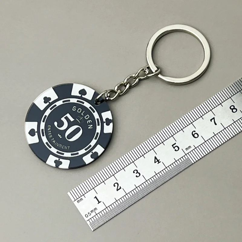 originality Keychain accessory Las Vegas good luck counter 5 10 50 100 500 1000 Acrylic Toy Gifts