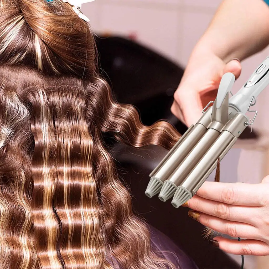 Big hair Curler 3 Barrel 2 Temperature Control Quickly Heated,Multiple Heat Settings US Plug