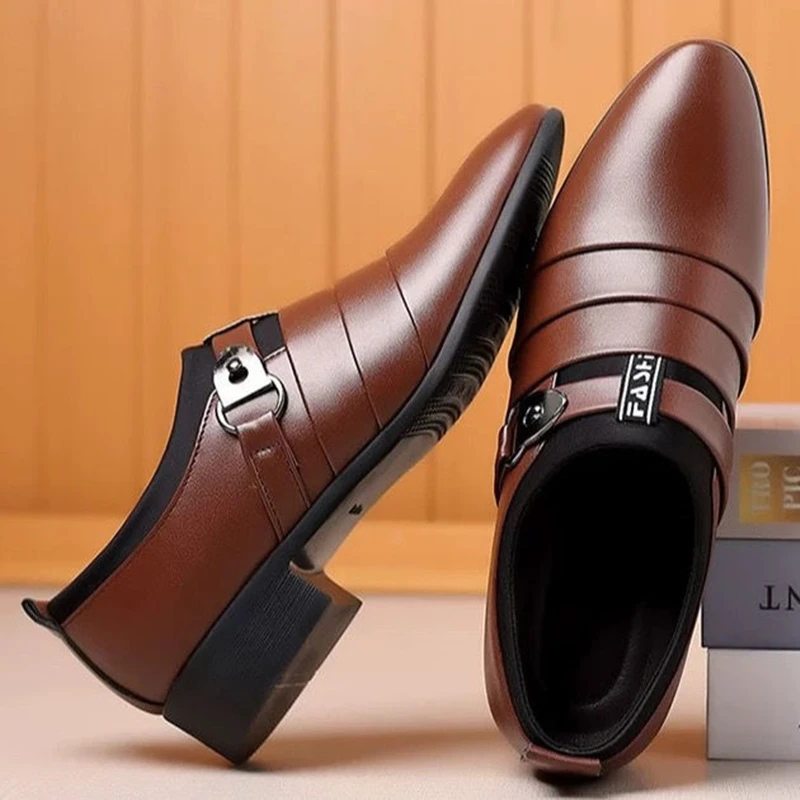 

Size 38-48 Slip on Shoes Men Loafers Men Dress Shoes Wedding Formal Party Shoes for Men Sapatos Social Masculino De Couro кари