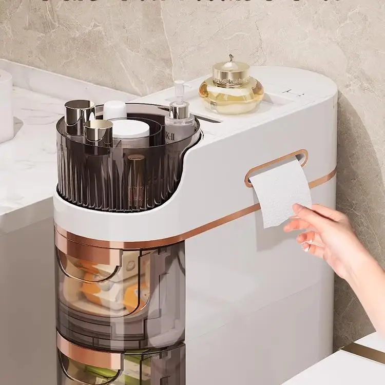 Toilet, crevice, storage, cabinet, bathroom, storage, rack