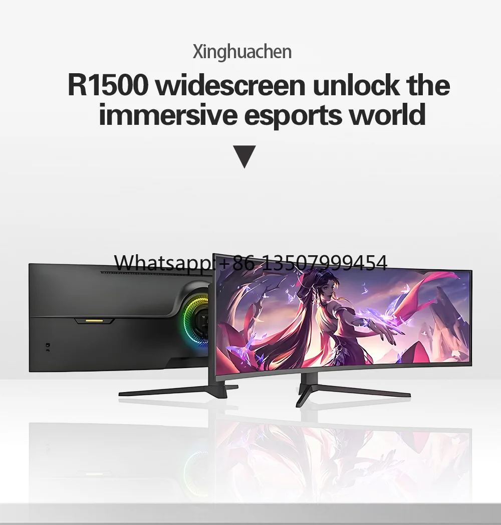 49 Inch 165Hz Monitor Ultra Wide 32:9 Curved Screen 1500R Lg Panel 5K 5120*1440  Monitor for Gaming