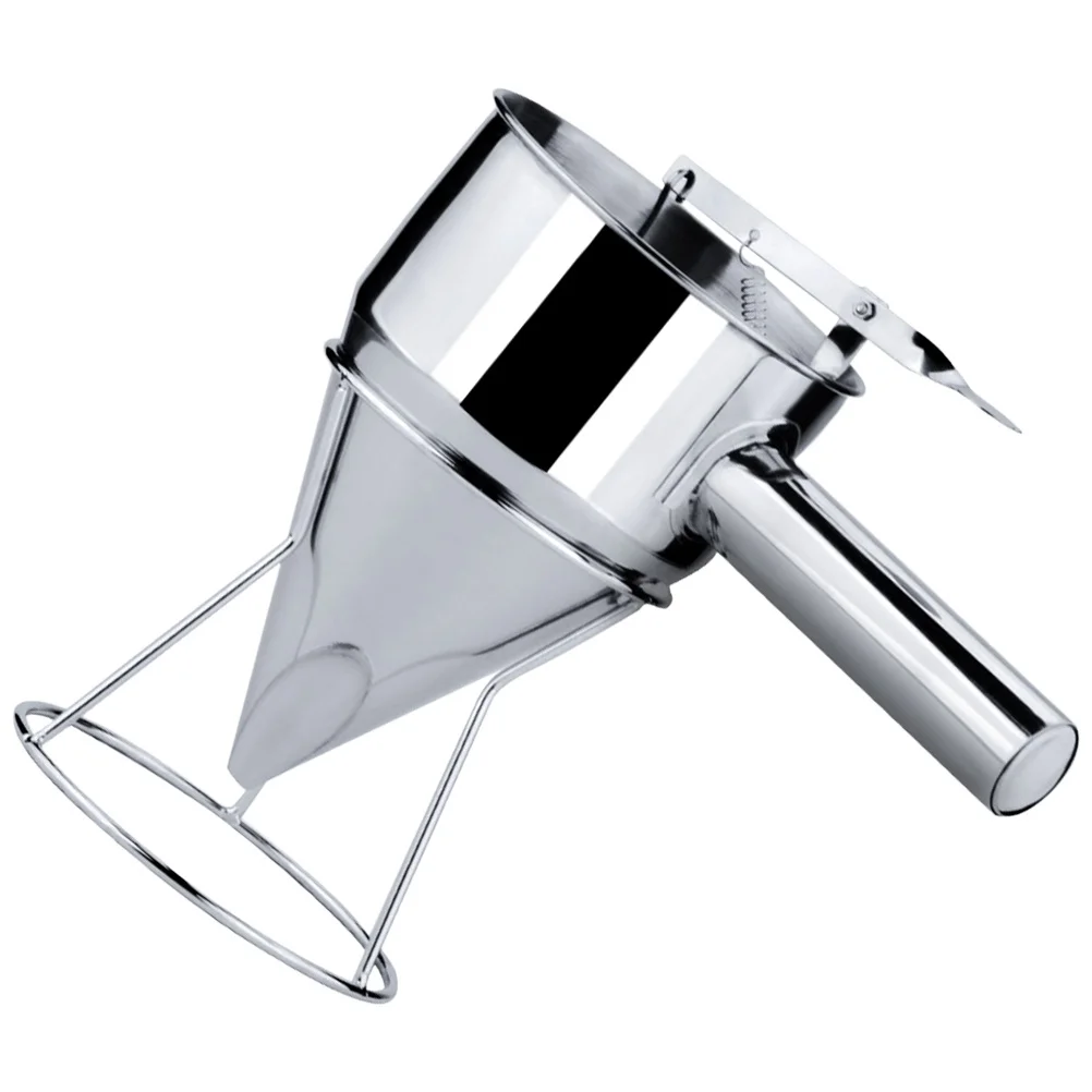 

1pcs Stainless Steel Fish Ball Funnel Detachable Handle For Octopus Balls Pancake Dispenser Piston Funnel Baking Tool Kitchen