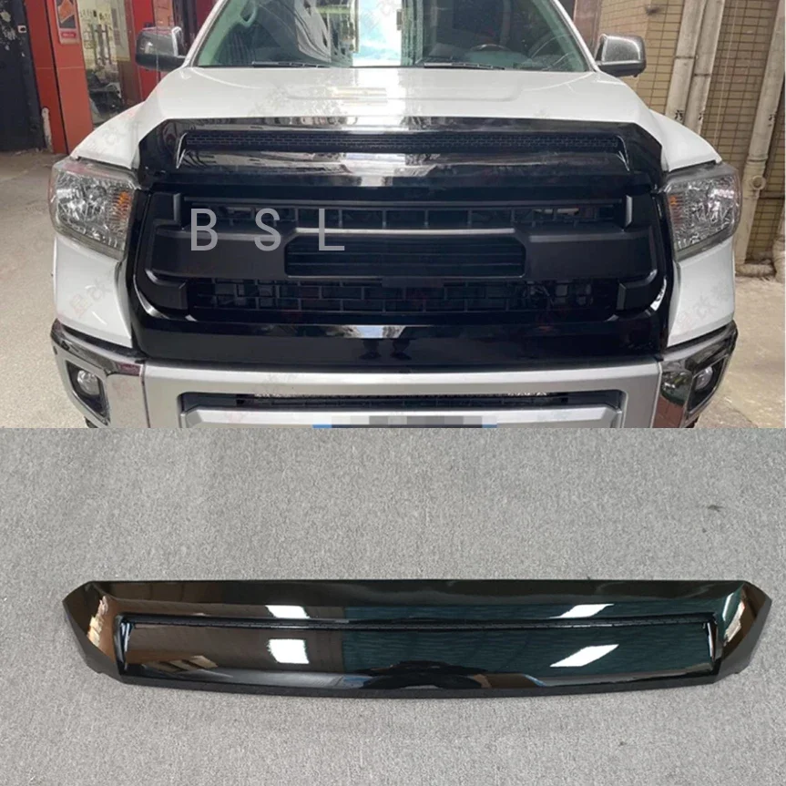 Eosuns Front Bumper Grill Grille trim strip mask for Toyota Tundra 2014-2020 Grille LED yellow light  car accessories