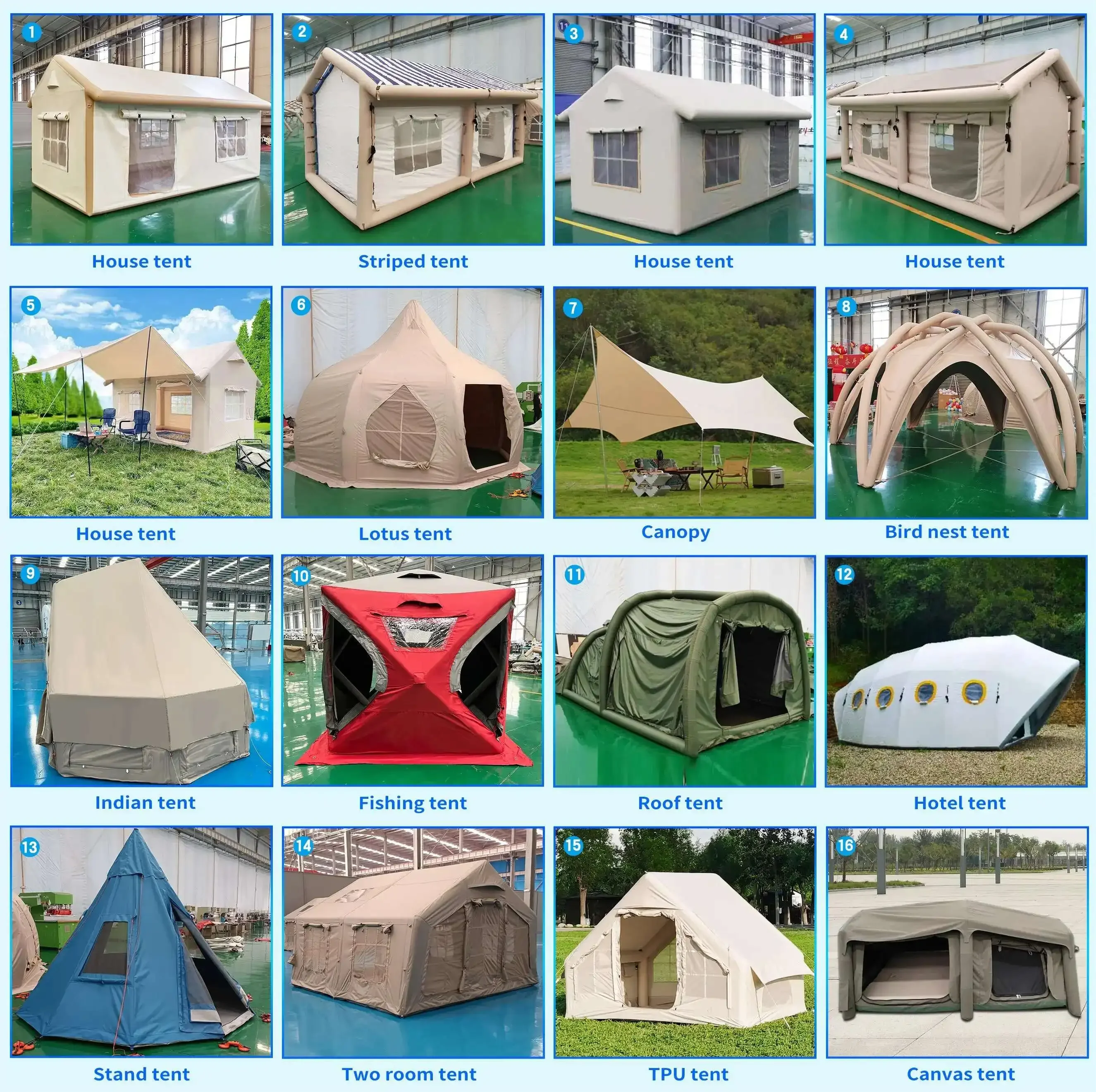 Outdoor waterdichte PVC tent noodramp opblaasbare reddingsstructuur 5-50 personen één slaapkamer vluchteling ziekenhuis