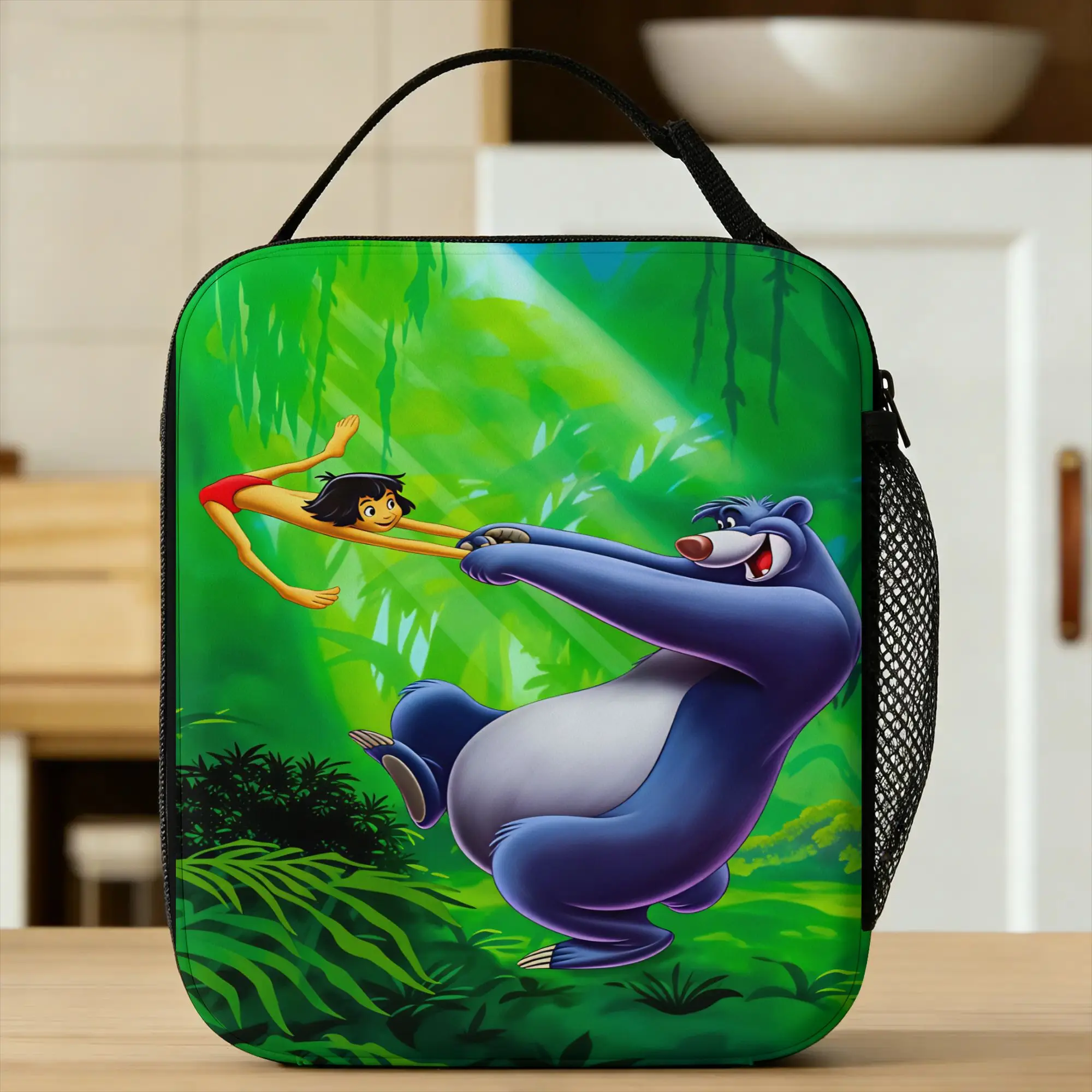 The Jungles Books Lunch Bag  Office Lunch Box For Child Cute Print Thermal Lunch Bags Oxford Portable Cooler Bag
