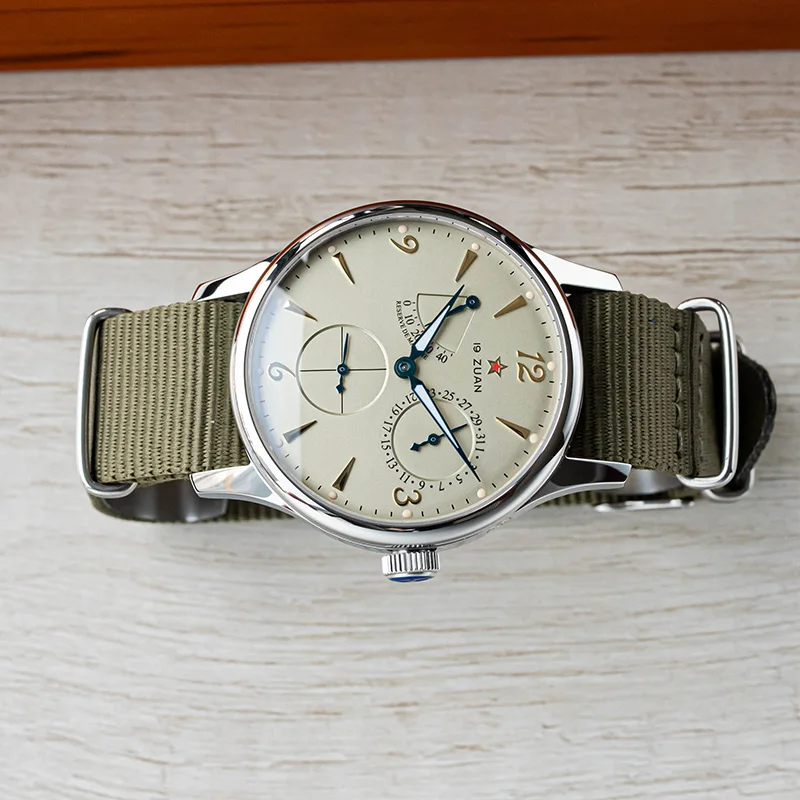 Relógio mecânico alemão retro piloto relógio masculino 1963 safira à prova dwaterproof água luminosa relógio masculino de aço inoxidável casual