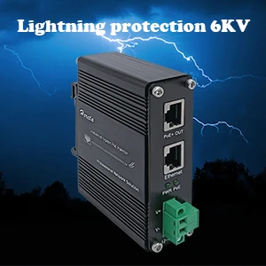 

Industrial Switch PoE++ Ethernet Injector 2.5/5/10G 802.3bt 90W 2 RJ45 Port 12~48VDC Input Din Rail Wall Mount Aluminum Case