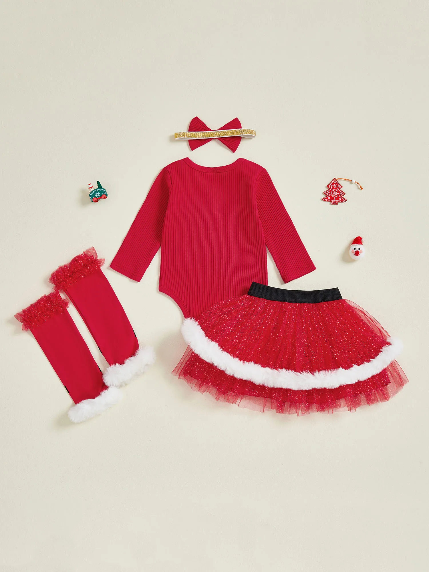 

Toddler Boy Winter Outfit Plaid Shirt Suspender Pants Bowtie Hat 4 Piece Set Christmas Party Clothes for Kids