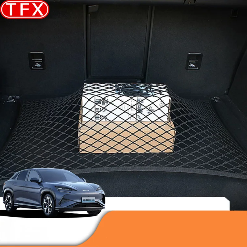 

For BYD Sealion 7 2024 2025 Car Styling Trunk Fixed Mesh Pockets Luggage Storage Net Trunk Storage Net Auto Accessories