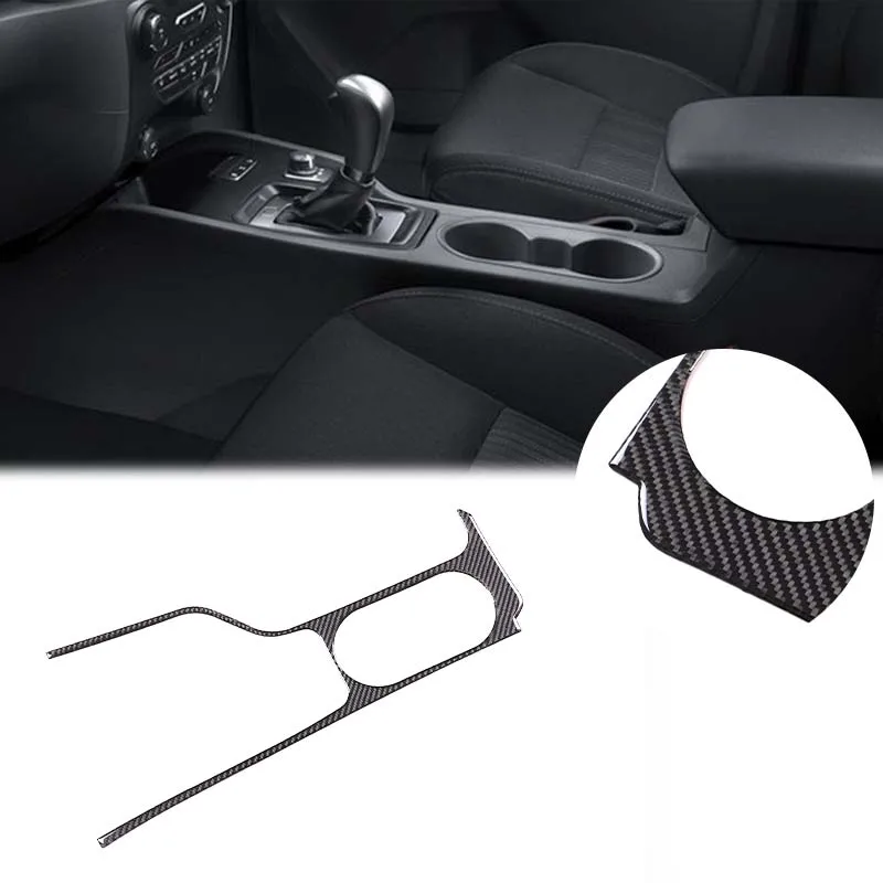 For Ford Ranger Wildtrak 2015-2021 Soft Carbon Fiber Car Center Control Gear Frame Decoration Sticker Car Protection Accessories