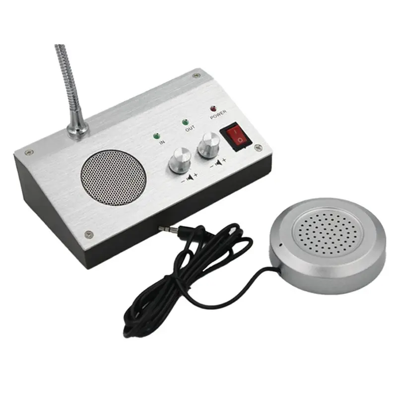 A40I US Plug Home Security Zero-Touch Dual-Way Walkie-Talkie Systeem voor Bank Teller Ticket Ziekenhuis raam Intercom