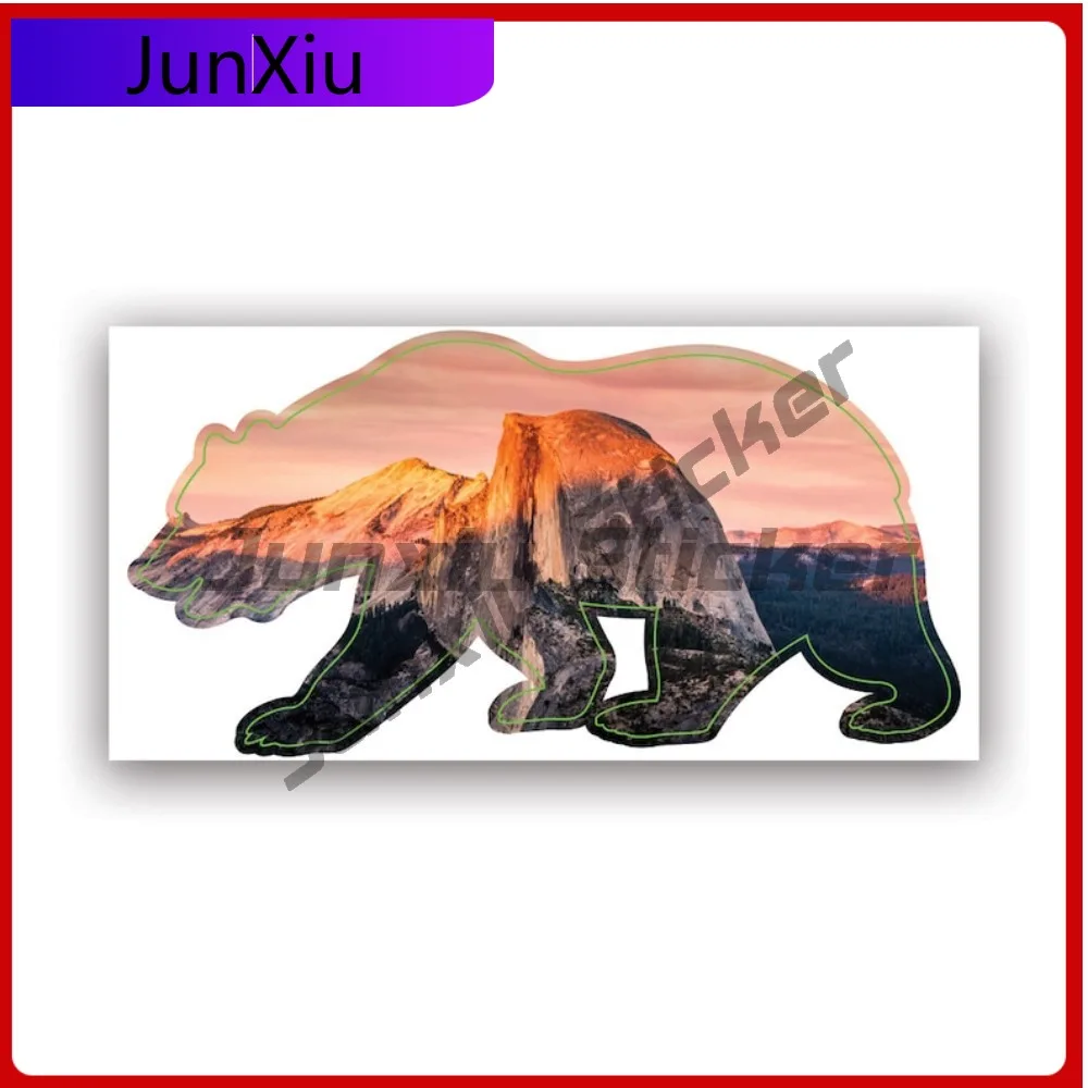 

California Bear Shaped Half Dome Stickerwaterproof Cool Laptop Waterproof Vinyl Decal For Laptops Unique Unique Fun Sticker