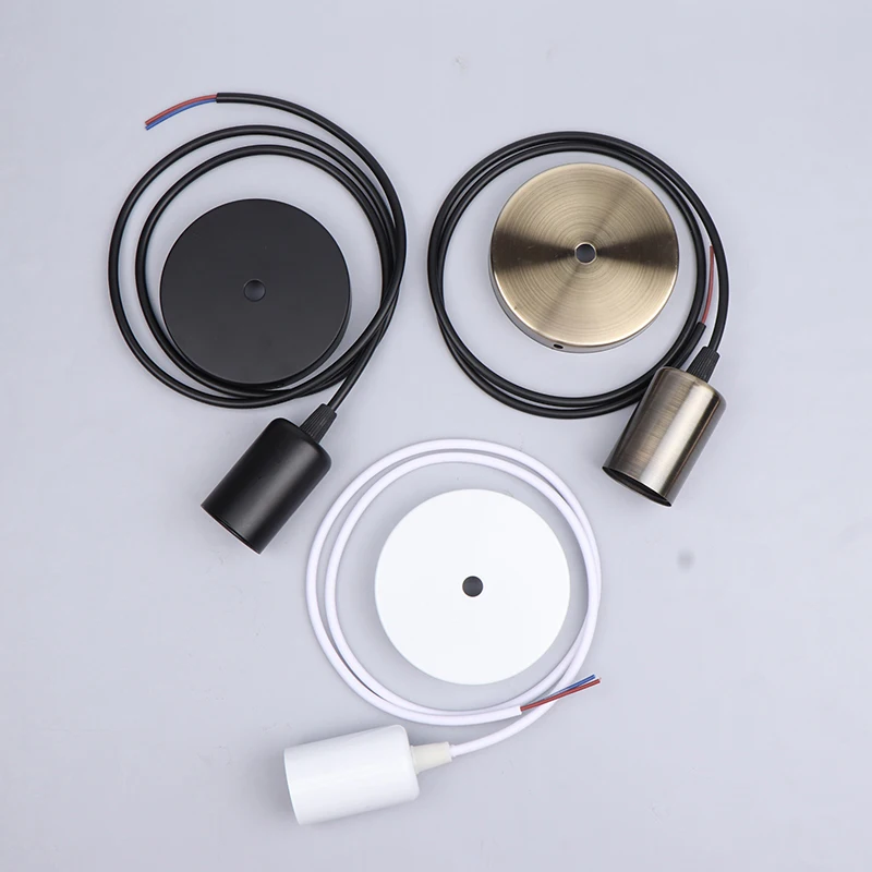 Portalámparas de luz colgante E27, Kit de iluminación tipo tornillo, juego de línea de candelabro, accesorio de Luz Retro DIY