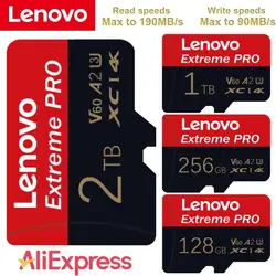 Original lenovo 1tb 2tb micro tf/sd cartão 128gb flash classe 10 cartão sd 256gb cartão de memória 512gb para telefone/câmeras/tablet/drone