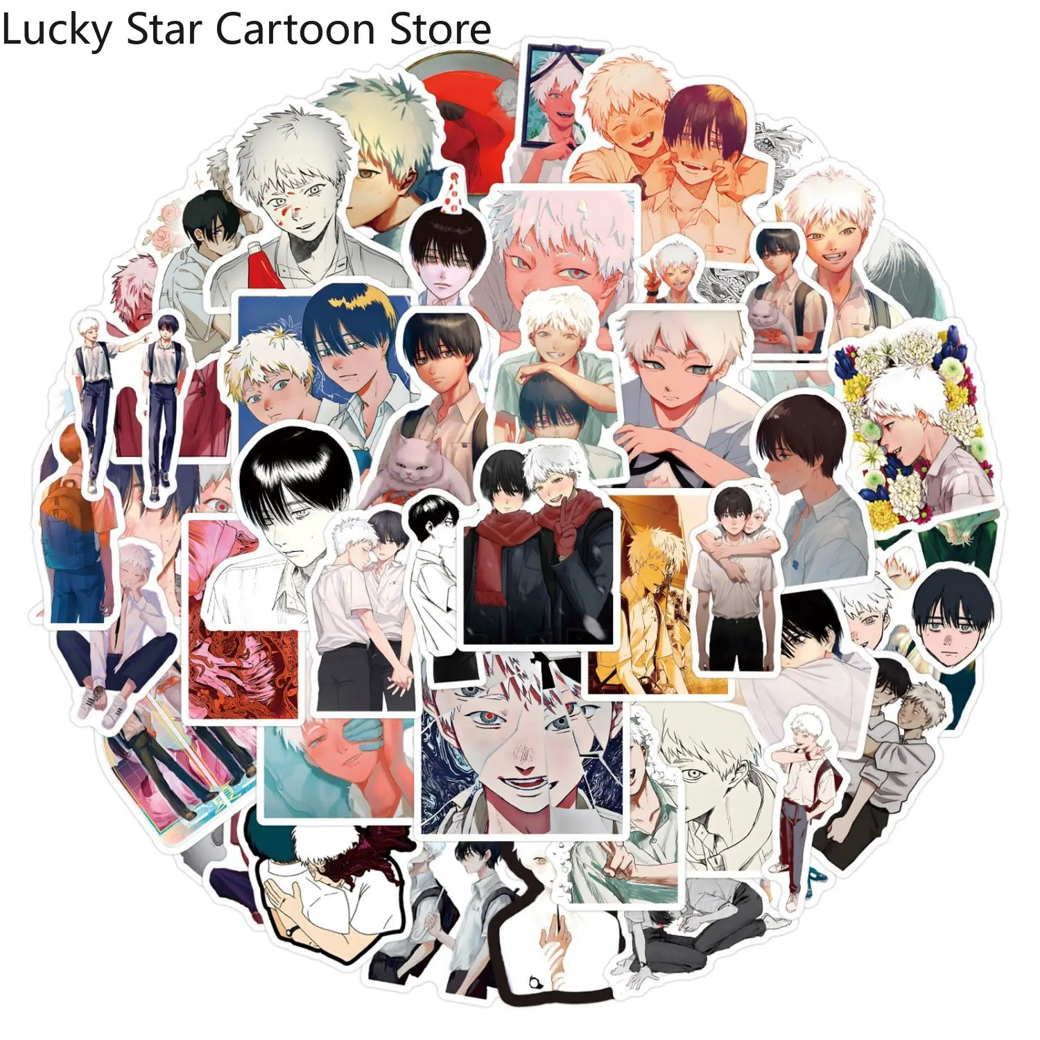52 قطعة أنيمي الصيف Hikaru Died Tsujinaka Yoshiki الكرتون ملصقات صناعة يدوية الأمتعة المقاومة للماء الهاتف المحمول المقرب مائي دي