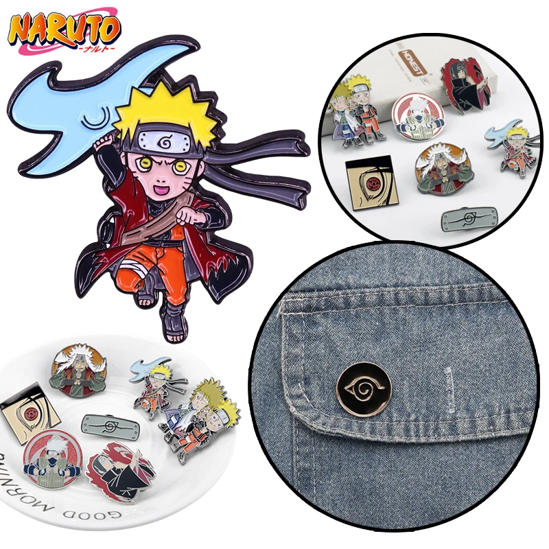 

Naruto Brooches Jewelry for Man Women Anime Uchiha Itachi Backpack Clothing Pins Decorations Lapel Badge Brooches Gifts