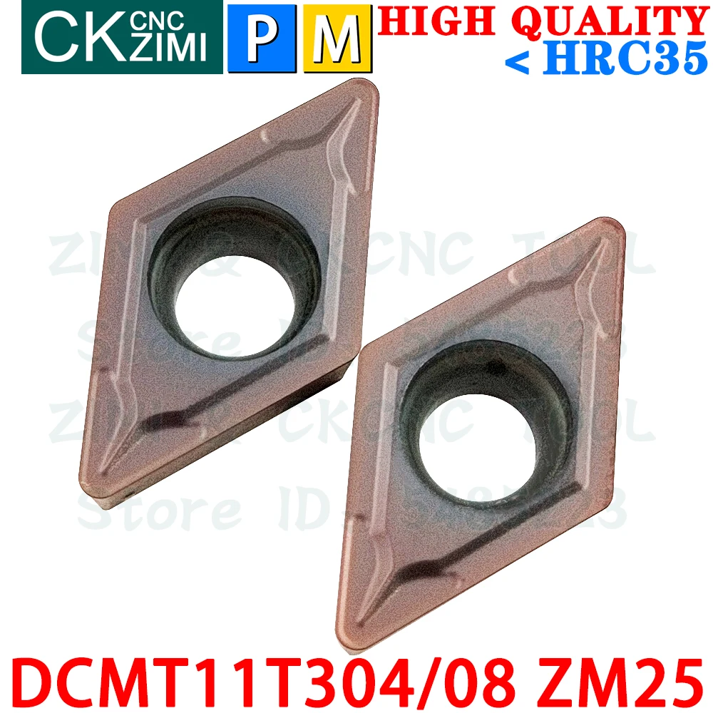 DCMT11T304 ZM25 DCMT11T308 ZM25 คาร์ไบด์แทรกภายนอกหมุนแทรกเครื่องมือ DCMT 11T3 DCMT11T3 ZM25 CNC เครื่องกลึงโลหะเครื่องตัดเครื่องมือ