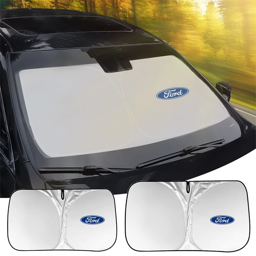 Image of Auto-Windschutzscheiben-Sonnenschutzabdeckung UV-Schutz Sonnenschutz Zubehör Auto-Styling für Ford Focus MK4 Mustang Fiesta MK7 Kuga Ranger